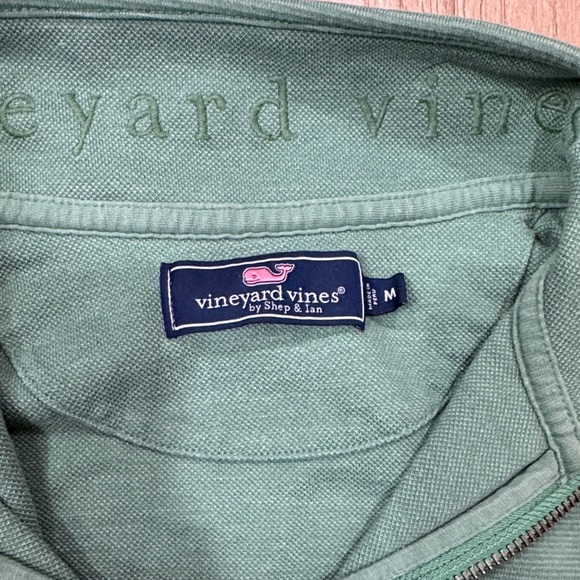 Vineyard Vines by Shep & Ian Green Pullover Quarter Zip Sweater Size Medium - Picture 2 of 9
